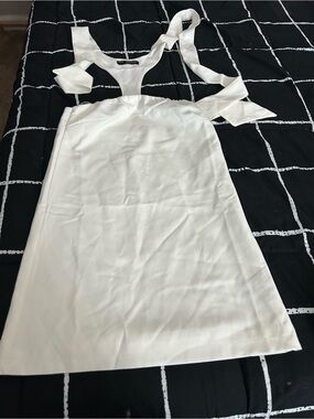 Finesse White Halter Tie-Back Mini Dress
